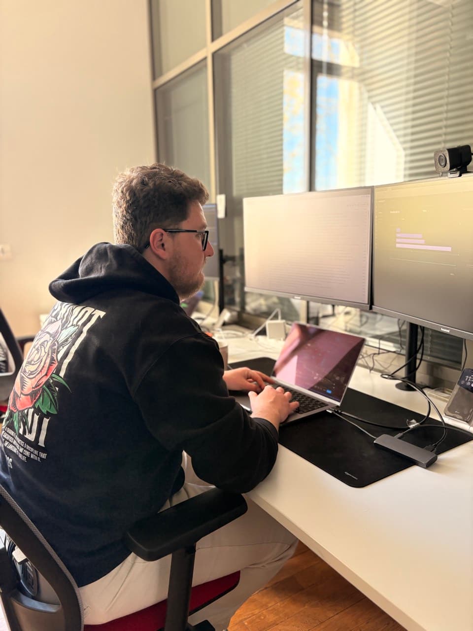 Timothé au travail